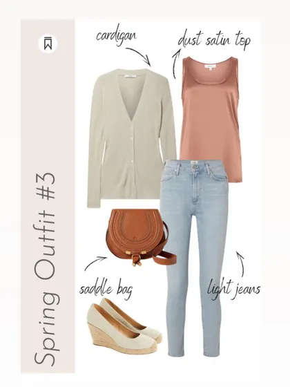 A duplicate view of this soft and feminine spring outfit.