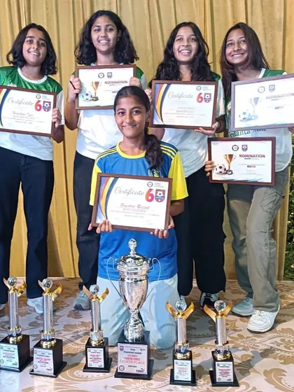 Our outstanding Girls U17 team celebrates their commendable 4th place finish in the MFA YPL. They pose with their trophies and certificates, showcasing the success of our girls football program.