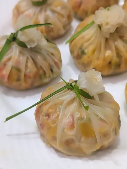 From my new menu, these delicate Rice Paper Dimsums are filled with finely chopped vegetables. They are a light, healthy, and elegant option for a sophisticated palate.