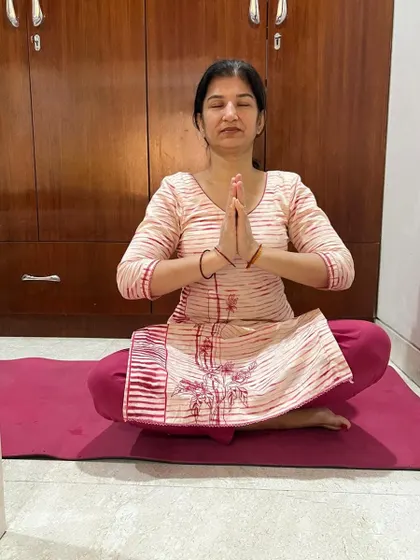 A moment of quiet meditation and gratitude at the end of a personal yoga class. I believe that connecting the mind and body is the true purpose of yoga.