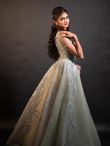 A duplicate of image 65, showcasing the gown from a different angle.