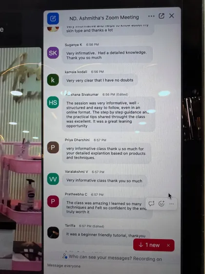 The positive feedback from my online students in the chat is what keeps me going. It's wonderful to see them learning and feeling more confident, no matter where they are joining from.