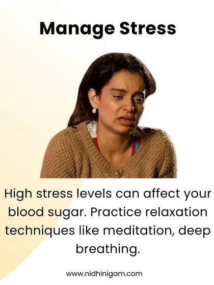 High stress levels can directly affect your blood sugar. To help manage pre-diabetes, practice relaxation techniques like meditation and deep breathing to keep your cortisol levels in check.