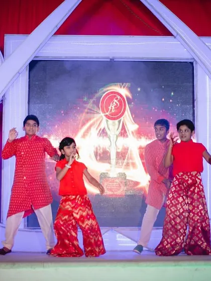Our little stars getting ready to own the stage. We make sure the kids' performances are full of energy and fun, with costumes and steps that make them feel like true performers.