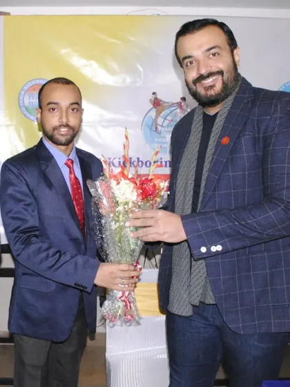 Being welcomed at the AGM of the WAKO Delhi Kickboxing Association. It's crucial for active sportspersons to be involved in the governance and decision making processes that shape the future of the sport.