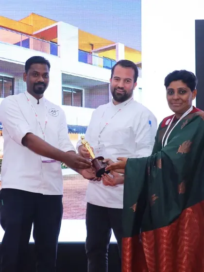 Another photo of me and my chef receiving the award. A truly proud moment for Amiel Gourmet.