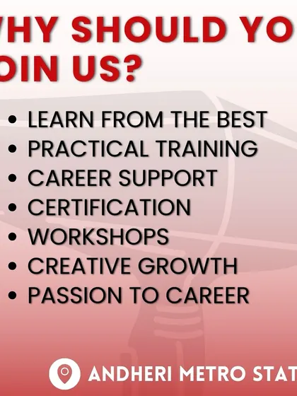 Why should you join us? You will learn from the best, get practical training, receive career support and certification, and turn your passion into a career.