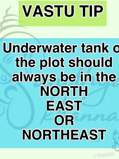 A frequently asked question is about the placement of the underwater tank. For any plot, the tank should always be located in the North, East, or North-East direction. This placement supports wealth and overall well-being.