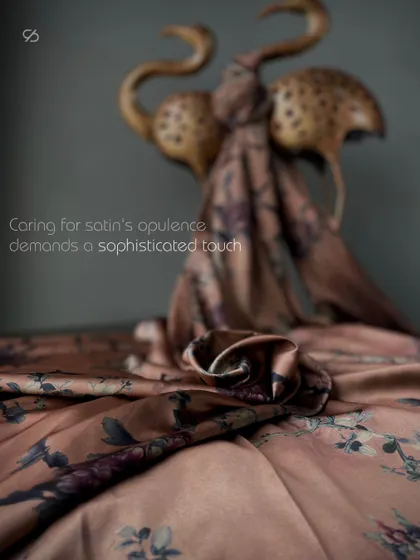 Immerse yourself in the gentle allure of my satin fabric. I invite you to my studio to choose your own fabric for a truly personalized touch.