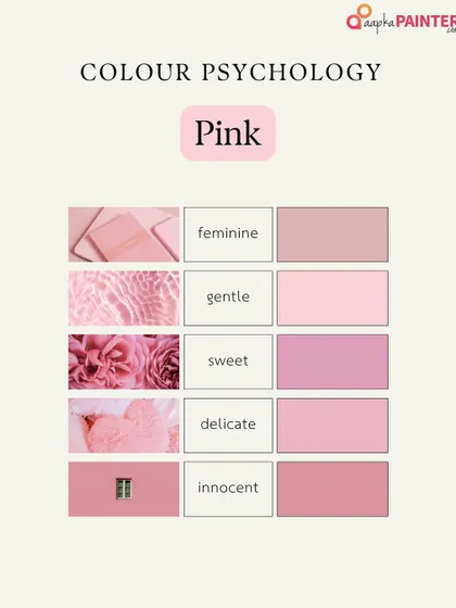 Pink is often associated with gentle, sweet, and delicate feelings. It's a wonderful choice for creating a soft and calming atmosphere.