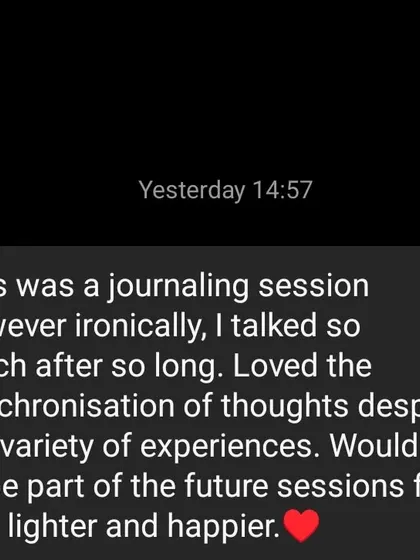 "I talked so much after so long." Feedback like this shows that we are successfully creating a space where women feel comfortable opening up.