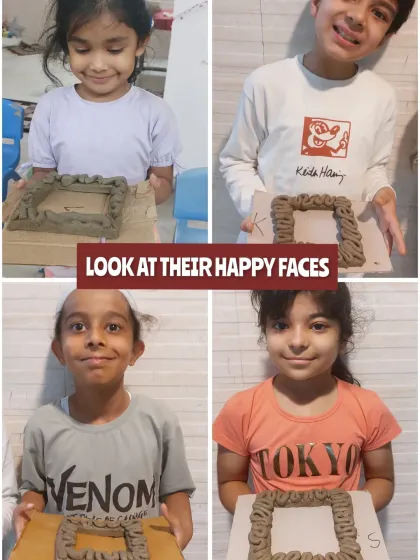 The happy faces of our little creators say everything. Working with clay is a wonderful sensory experience that allows children to express themselves freely and see their ideas take shape.