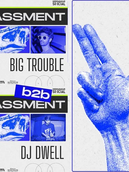 A creative flyer for my b2b set at Bassment 3.0.