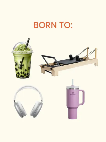 Born to drink matcha and do Pilates. Forced to work. This is the ultimate Pilates girl aesthetic.