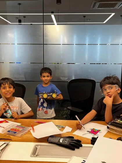 Our young roboteers are busy designing and building their robots for an upcoming soccer competition. This is where teamwork, creativity, and engineering skills come together in a fun, competitive environment.