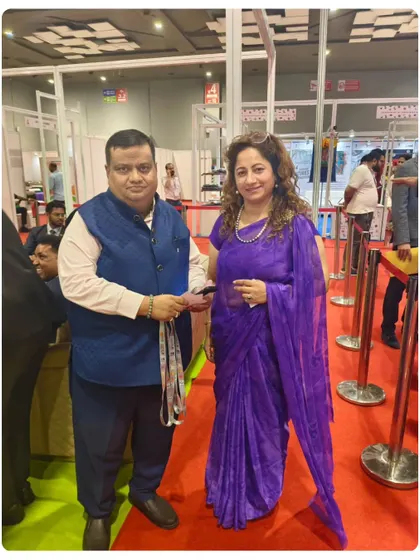 Networking with industry leaders like Mr. Gaurav Gupta at the 10th India International MSME Expo. Building strong professional connections is a key part of my work and allows me to bring more opportunities to my clients.