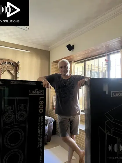 A happy customer is the best reward. Here’s a client with his brand new Polk Audio Legend L800 floor standing speakers, ready to be installed. I always provide honest advice to help you choose the right equipment for your space and budget.