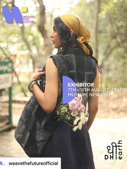 We are so proud of our in-house designer, Indira Varma, who was selected to be part of the 'Weave The Future' exhibition at the Crafts Museum in New Delhi for her work with sustainable fashion.
