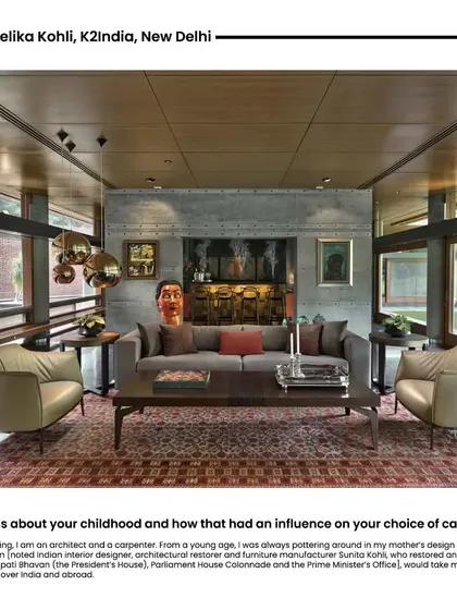 A feature in Elle Decor India where I discuss my childhood and how being surrounded by design from a young age, through my mother's work, influenced my choice of career.