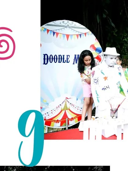 A 'Doodle Man' activity, where guests could draw on a live statue, providing a unique and interactive art experience.