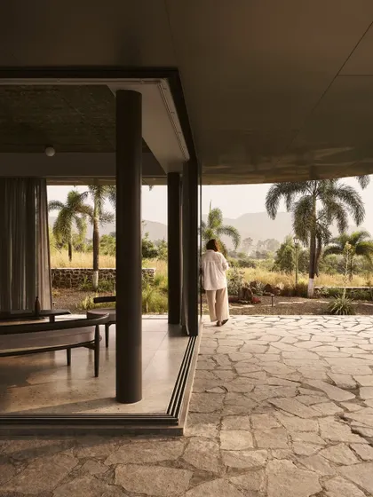 A duplicate of image 37, capturing the expansive view from the veranda of Pavilion House.