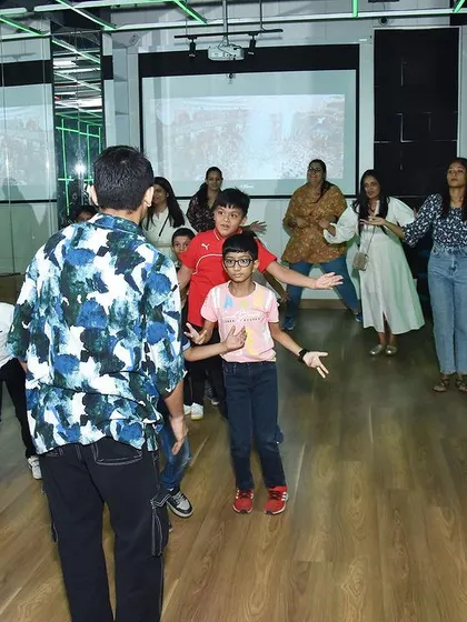 Moments from a high-energy dance party and workshop for kids. These events are full of fun, learning basic choreography, and enjoying dance in a group.