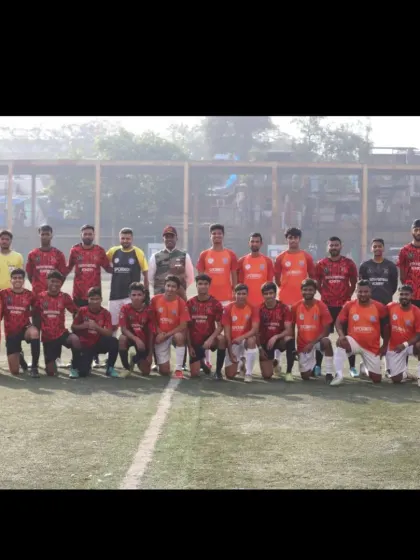 The pre-match lineup of both teams, showing respect and sportsmanship before the final.