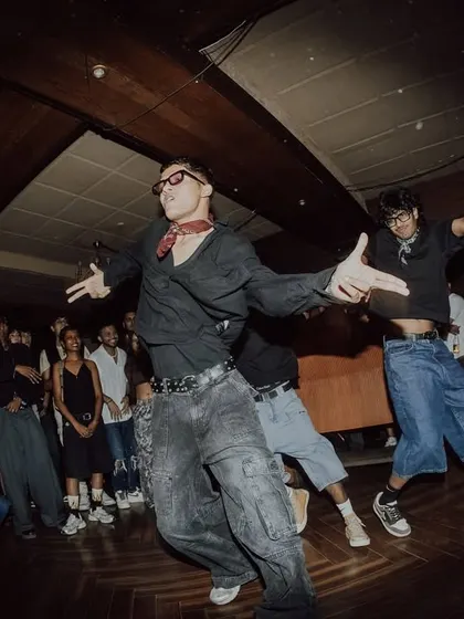 A wide shot of our crew taking over the dance floor. We use the entire space to create a dynamic and engaging performance for everyone watching.