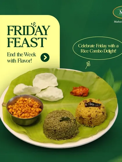 End the week with flavor with our Friday Feast rice combo. This plate offers a delightful mix of our special variety rices.