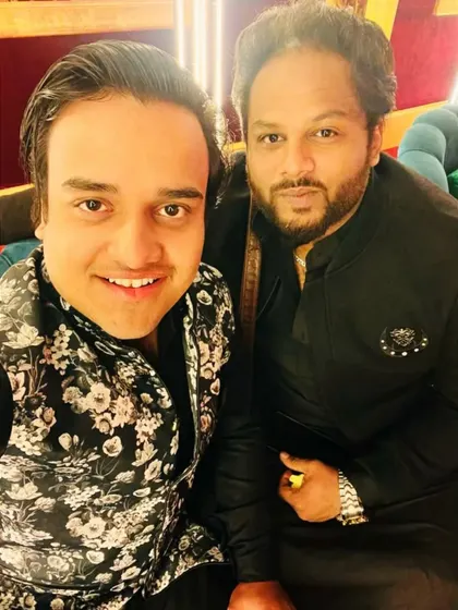 A selfie with a fellow musician from the Sufinama band. The camaraderie between artists is special.