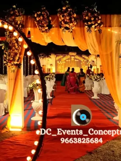 A duplicate image of the inviting Roce ceremony entrance, showing the glowing arch and draped walkway that create a festive and celebratory path for guests.