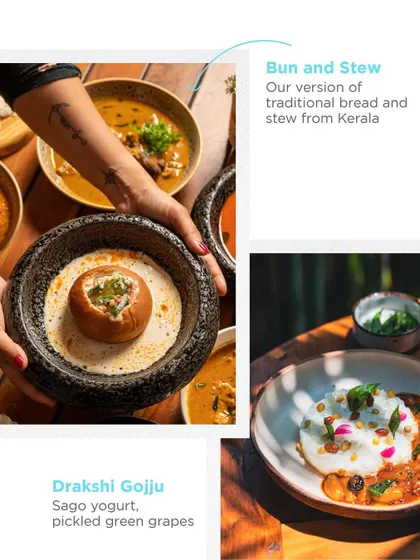 More dishes from the Hosa pop-up, including their version of Bun and Stew from Kerala and a tangy Drakshi Gojju.