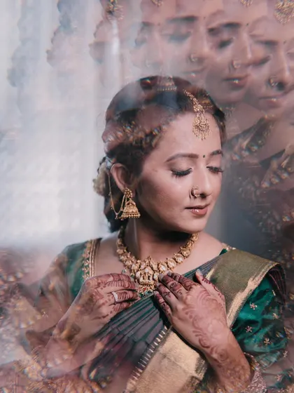 A creative edit of a bride's getting-ready shot, with a beautiful kaleidoscope effect.