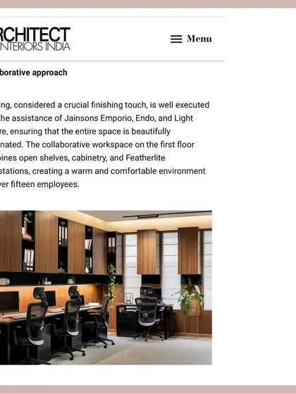 Our collaborative approach was noted in the press, particularly how we worked with lighting consultants and furniture suppliers to create a beautifully illuminated and comfortable workspace.