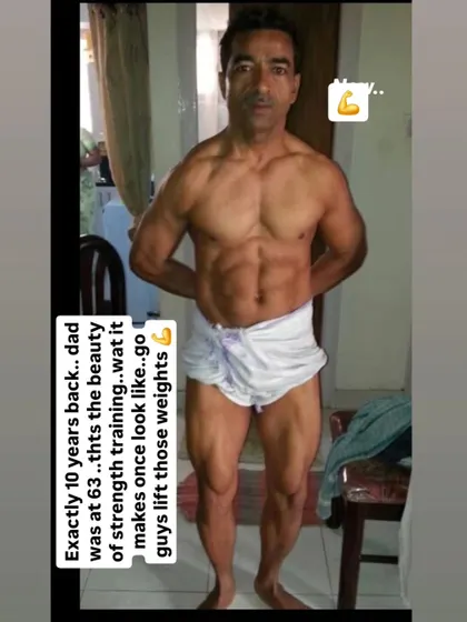 This is my dad at 63. The beauty of strength training is that it builds a foundation that lasts. If he can do it, you have no excuse. Go lift those weights.