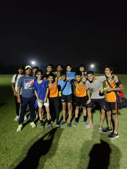Sohum Utreja celebrating with his former teammates at our academy after his selection for the India U19 team.