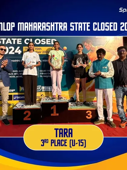 A huge congratulations to our academy player Tara for securing 3rd place in the U-15 category at the Dunlop Maharashtra State Closed 2024. We are incredibly proud of her hard work.