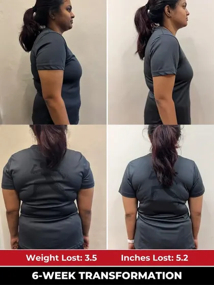 The multi-angle shots of Danoja's transformation highlight the lasting habits she built, which transformed her mindset and lifestyle.