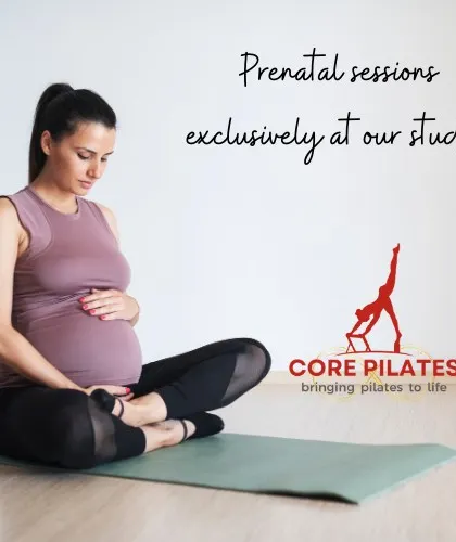 Our prenatal sessions are held exclusively in our studio, providing a safe and supportive environment for new moms to connect with their changing bodies.