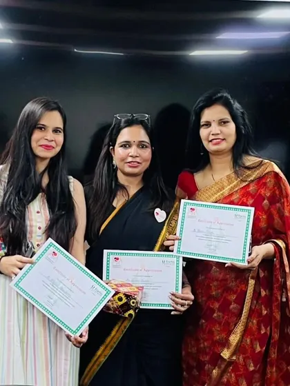 Posing with my colleagues after we were all recognized for our contributions. Teamwork and shared passion are what drive success in the healthcare field.