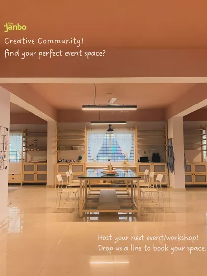 Our beautiful, spacious studio is available to rent for your next creative event or workshop. We love seeing our space filled with new energy and ideas from the wider creative community in Bangalore.