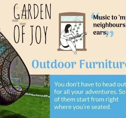Your outdoor space can be a place for relaxation and creativity. We help you furnish it to become your personal retreat for everything from reading a book to playing music.