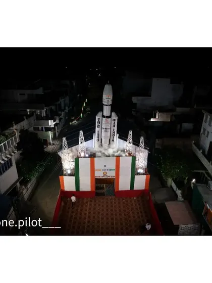 This was one of the most unique pandals I have ever shot. It was themed around India's ISRO Chandrayaan mission. Capturing creative and topical event setups like this is a challenge I really enjoy.