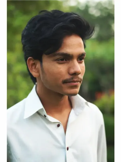 A portrait from a photoshoot in Banaras, a city that inspires me. The poetry I write is deeply connected to my experiences and observations.