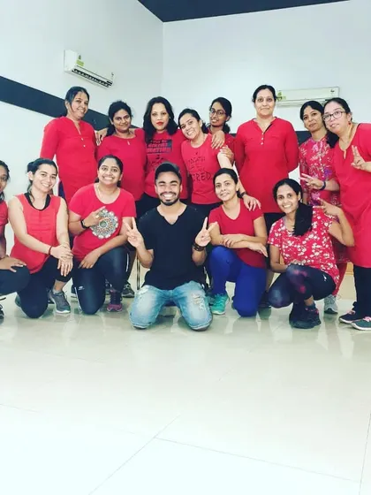 My amazing group of ladies rocking our "red theme" day. We love adding extra fun to our Bollybeats and Zumba classes with themes and challenges.
