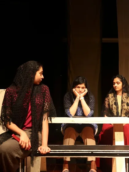 A still from a rehearsal of "The House of Bernarda Alba."