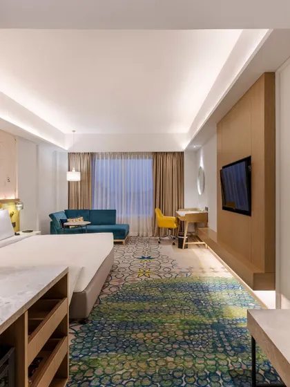 Additional media from the Holiday Inn, Lucknow project. These visuals provide further insight into the design of the lounges, dining areas, guest rooms, and other public spaces, highlighting our commitment to creating a cohesive and culturally resonant hospitality experience.