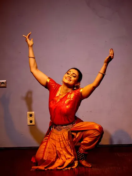 A moment of joyful abandon from the "Varkari" collection, presented for Berlin Baithak.