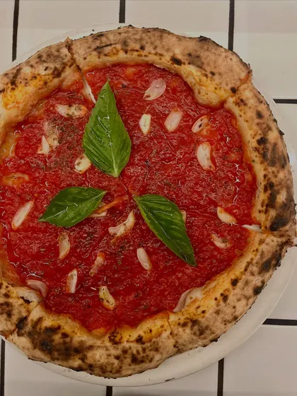 The weather forecast? 100% chance of Marinara cravings. Our vegan pizza is pure, simple, and delicious.