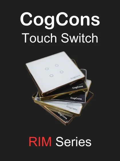 The RIM Series of touch switches adds a touch of luxury with its premium metallic finish. These switches are designed to provide a sophisticated look and feel while offering the reliability and responsiveness of our smart home technology.